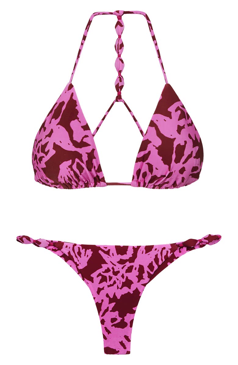 ViX Paula Hermanny OC Ponche Alexa Knotted Bikini Bottoms, Alternate, color, Pink