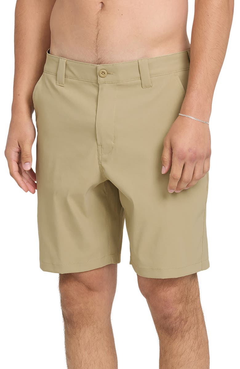 Quiksilver Fairway Flat Front Golf Shorts, Alternate, color, Twill