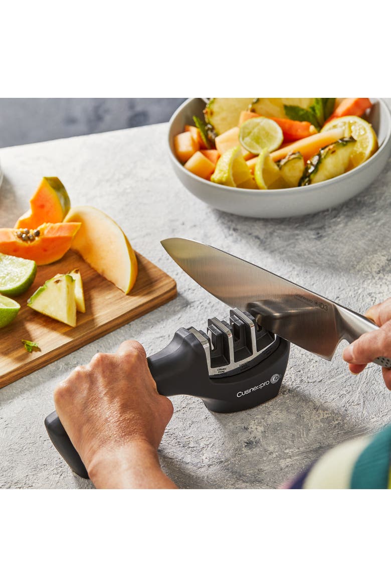 iD3® 3-Step Knife Sharpener, Alternate, color, Black