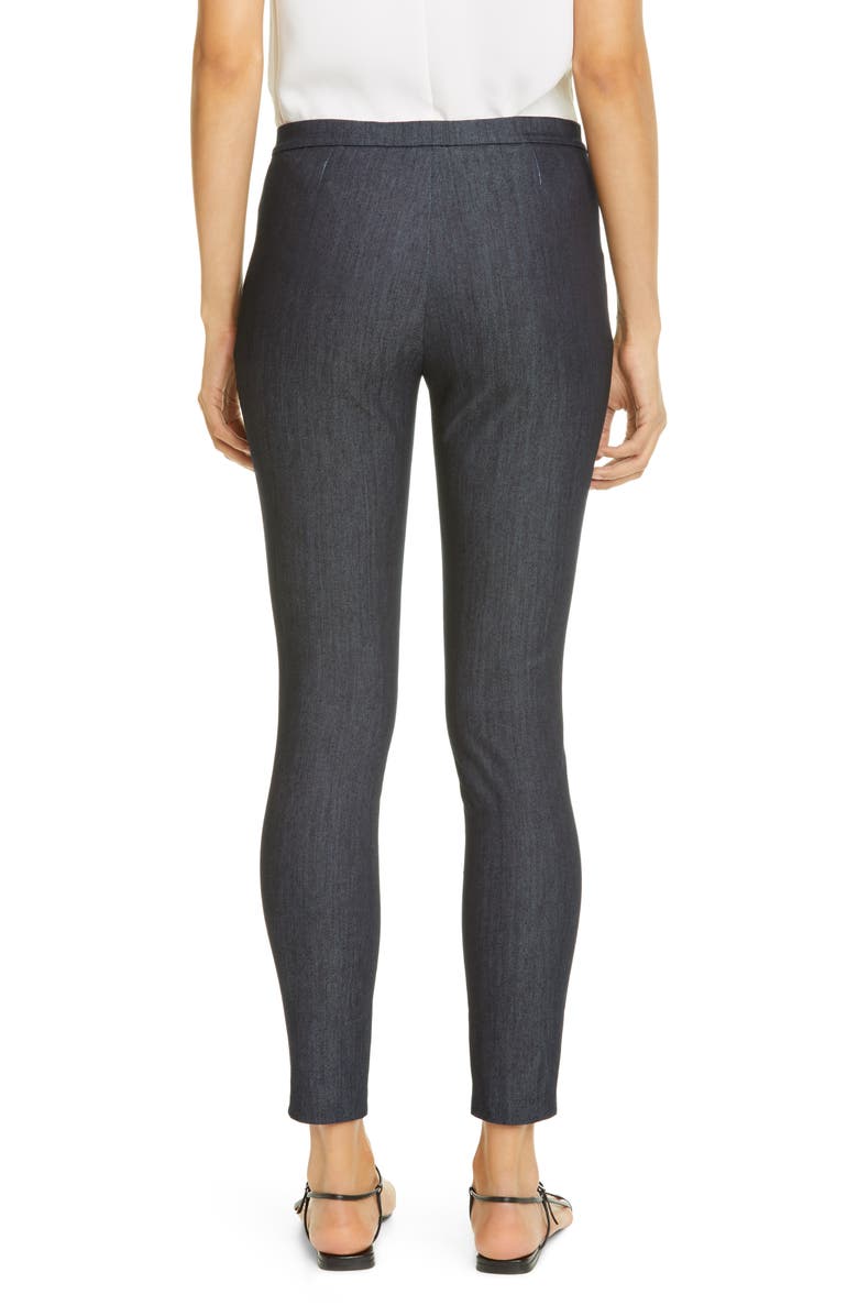 St. John Collection Lightweight Denim Skinny Pull-On Pants, Alternate, color, 