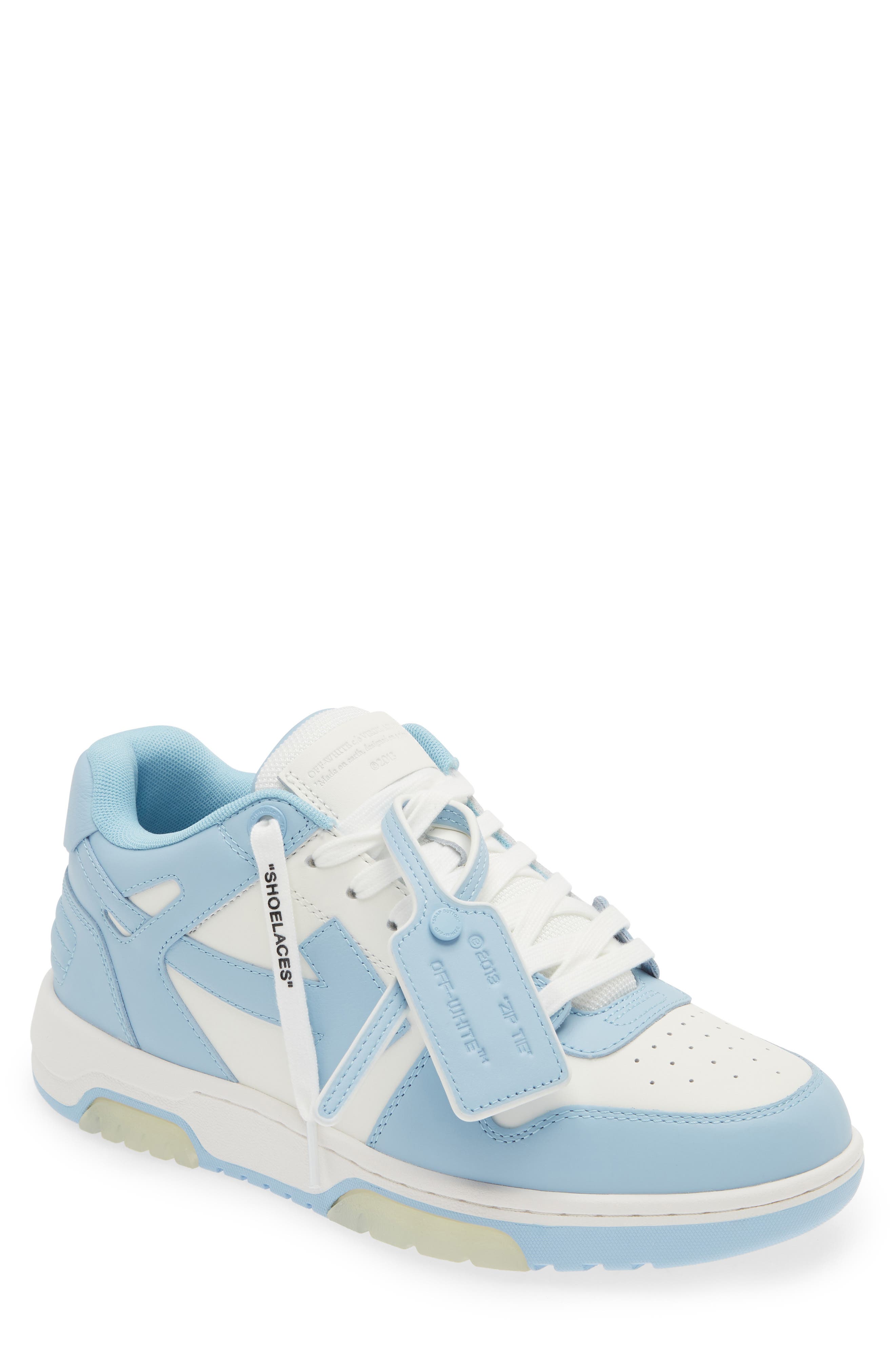 Off-White Out of Office Low Top Sneaker, Main, color, White/ Light Blue