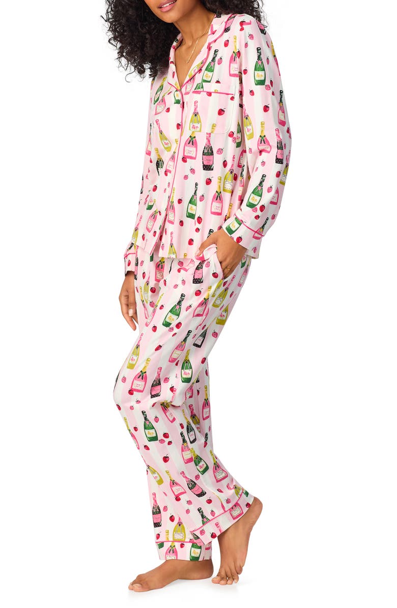BedHead Pajamas Print Stretch Organic Cotton Jersey Pajamas, Alternate, color, 