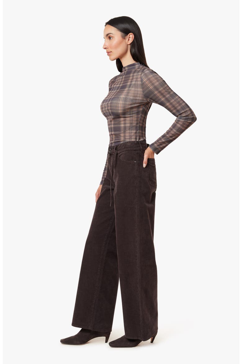 Brynn Corduroy Self Tie Wide Leg Pants, Alternate, color, CHOCOLATE