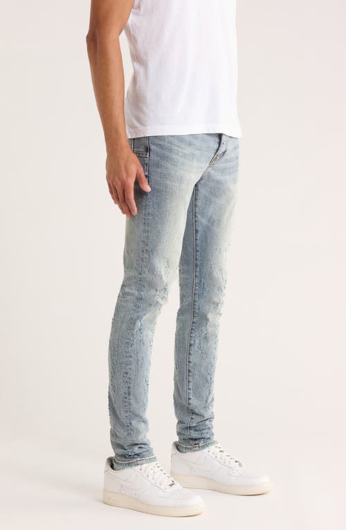 Purple Brand Buckshot Color Weft Stretch Jeans In Blue