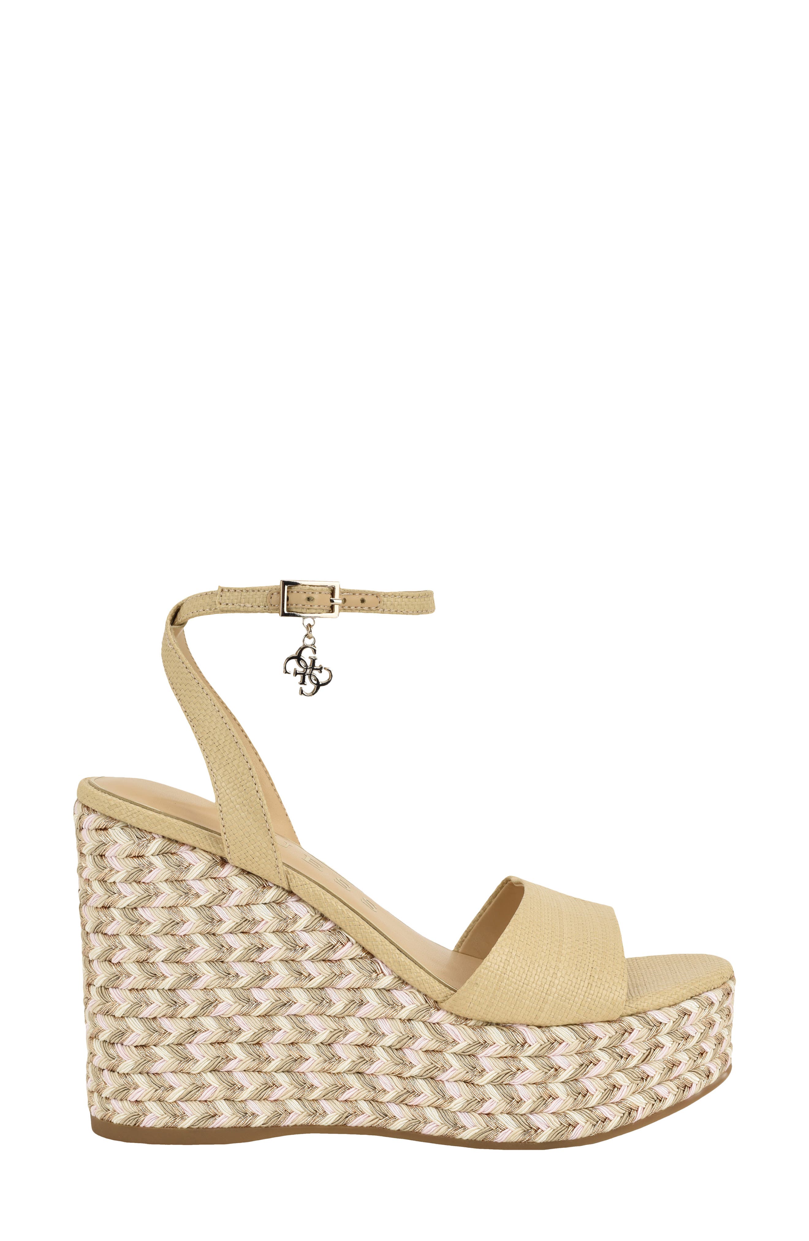 GUESS Everly Platform Wedge Sandal, Alternate, color, 