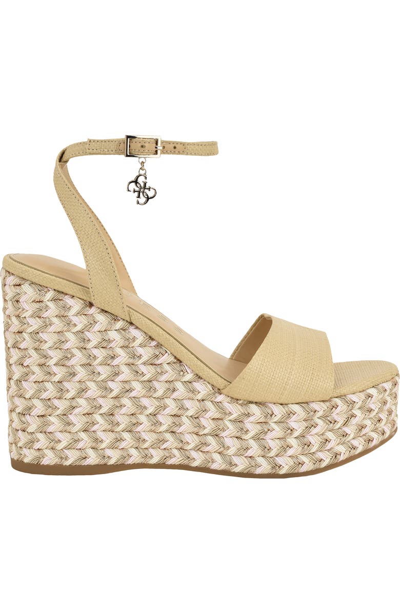 GUESS Everly Platform Wedge Sandal, Alternate, color,