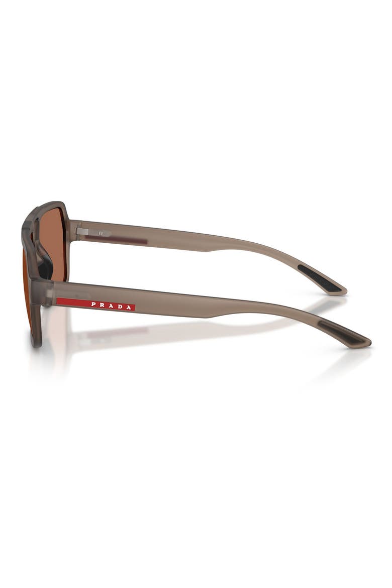 59mm Pilot Sunglasses, Alternate, color, TRANSPARENT BROWN / BROWN