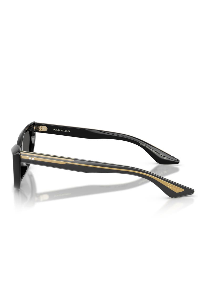 53mm Khaite Cat Eye Sunglasses, Alternate, color, BLACK / GREY