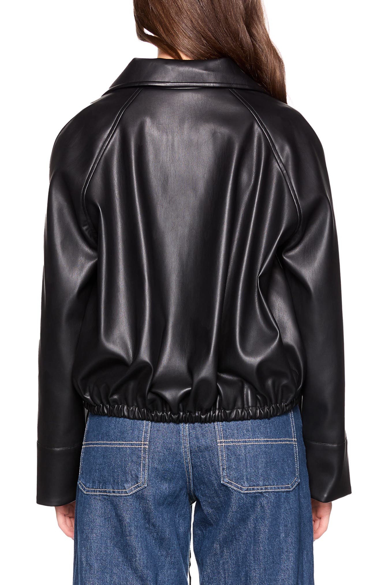 Faux Leather Full Zip Jacket - image 2
