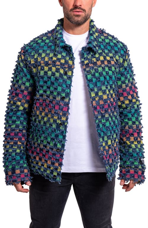 Maceoo Ascension 0015 Lined Denim Jacket In Green