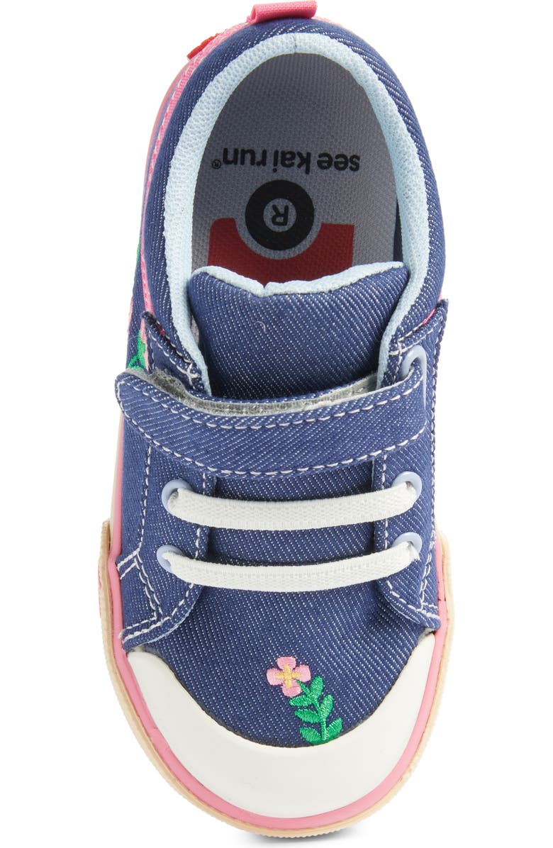 See Kai Run Kristin Sneaker, Alternate, color, Blue Denim/Garden