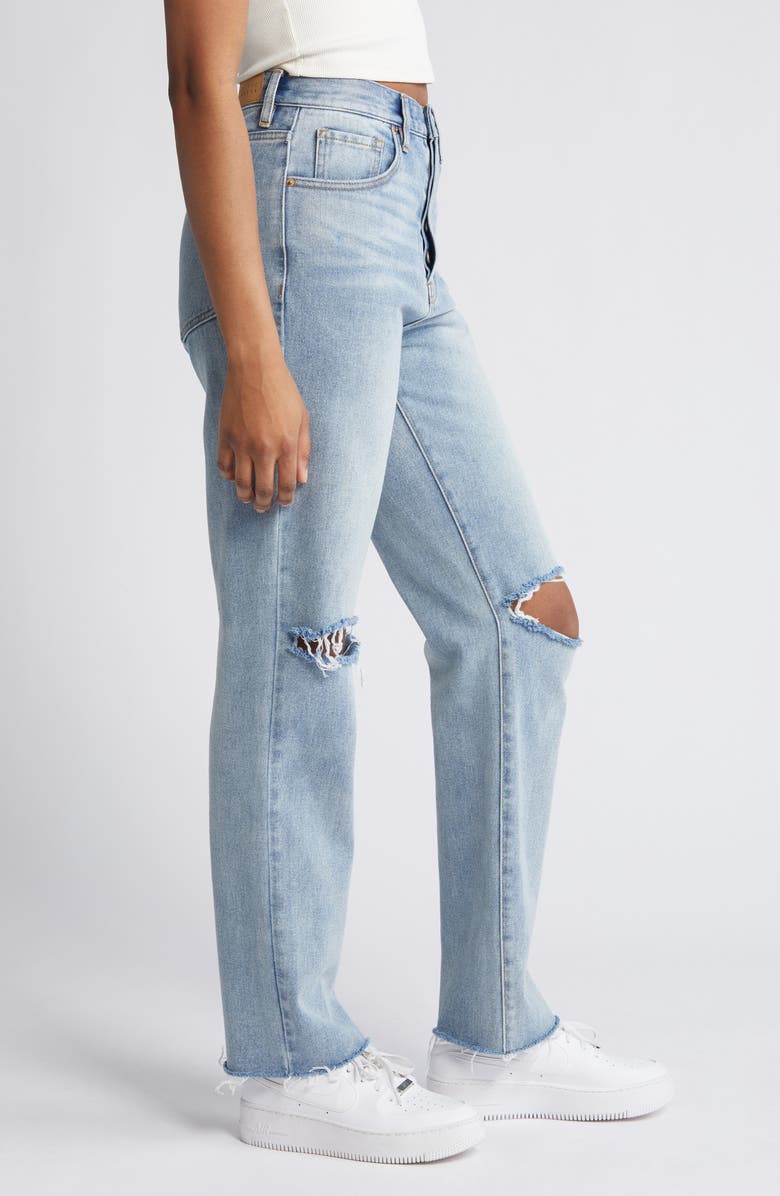 PacSun Ripped High Waist Dad Jeans, Alternate, color, 