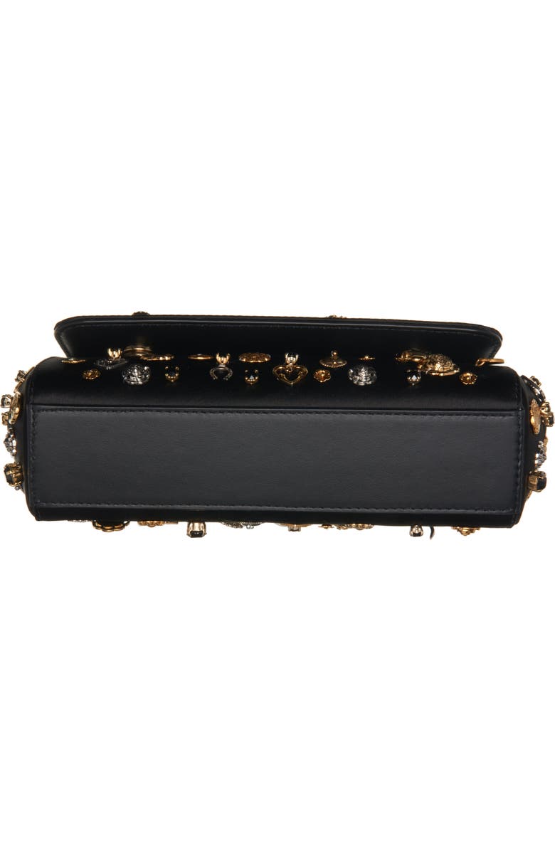 Dolce&Gabbana Small Sicily East/West Charm Embellished Handbag, Alternate, color,