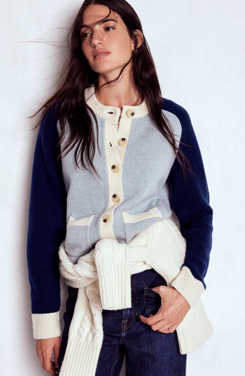 Marion Colorblock Wool Cardigan