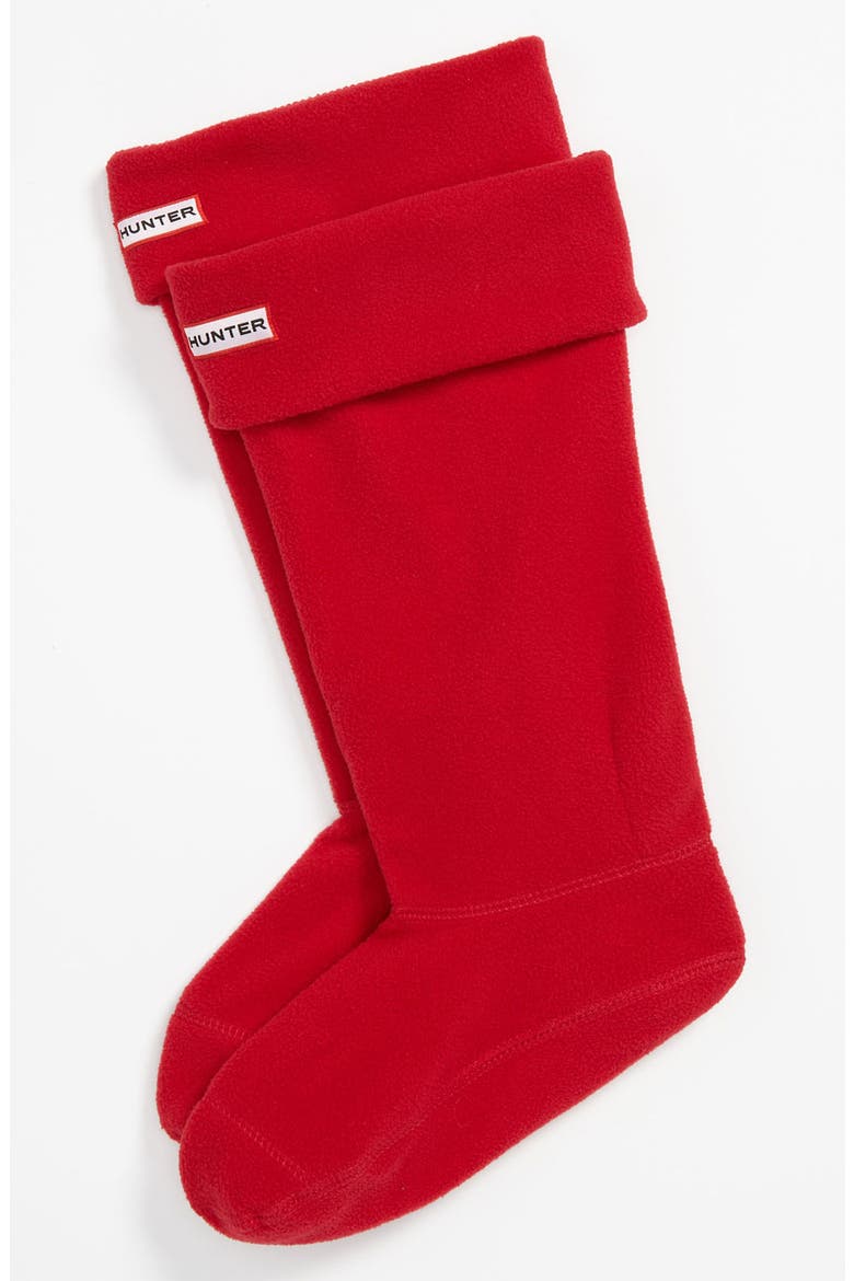 Original Tall Fleece Welly Boot Socks, Main, color, RED