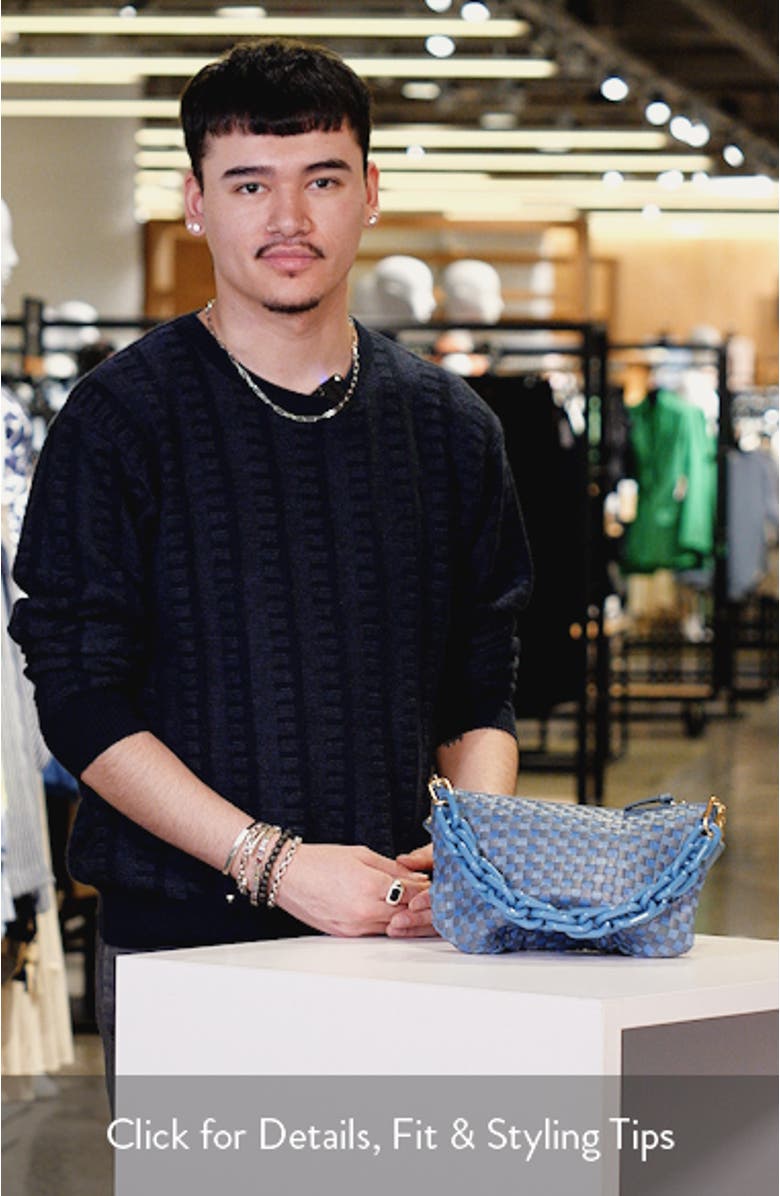 Petit Moyen Woven Leather Messenger Bag, sales video thumbnail