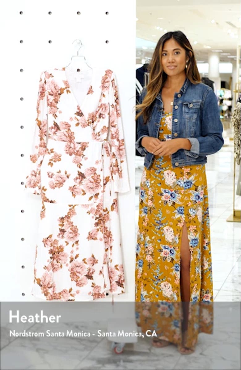 Long Sleeve Wrap Midi Dress, sales video thumbnail