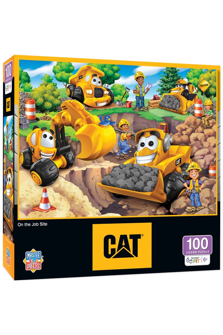 CAT On the Job Site 100 Piece Puzzle, Main, color, Multicolor