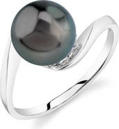 The Pearl Source 14K Gold Tahitian South Sea Pearl Felice Ring
