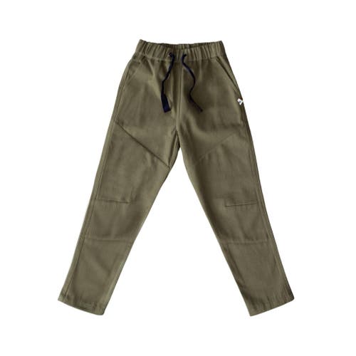 Jackalo Kids' Ash Organic Cotton Twill Pants in Olive  product