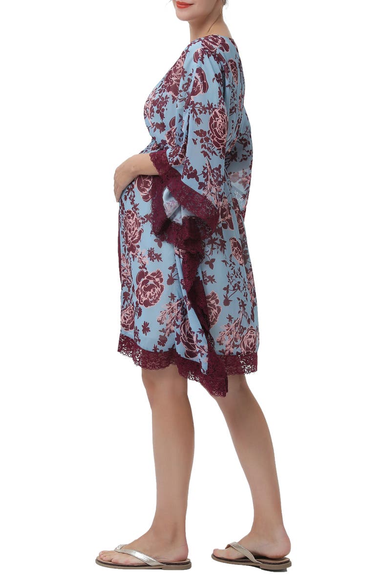 Kimi and Kai Ariana Boho Maternity Dress, Alternate, color, Blue