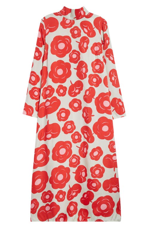 Marimekko Aikakausi Long Sleeve Midi Shift Dress In Multi