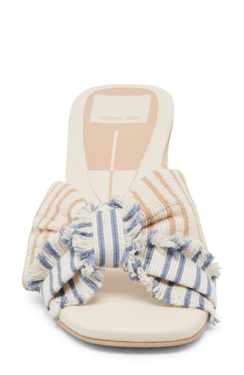 Dolce Vita Izra Sandal In Blue Multi Stripe Fabric