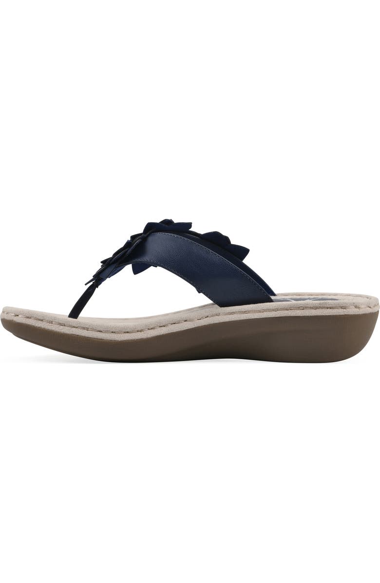 CLIFFS BY WHITE MOUNTAIN Content Wedge Sandal - Wide Width Available, Alternate, color, Navy Smooth