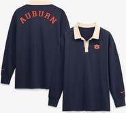Nike Women's Nike Navy Auburn Tigers Oversized Essential Dri-FIT Long Sleeve V-Neck Polo