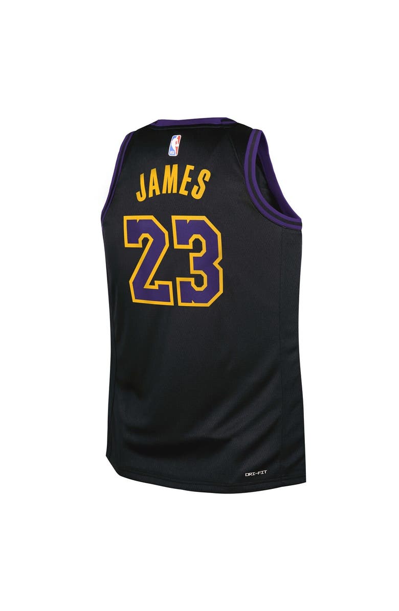 Nike Youth Nike LeBron James Black Los Angeles Lakers 2025/26 City Edition Swingman Jersey, Alternate, color, Black
