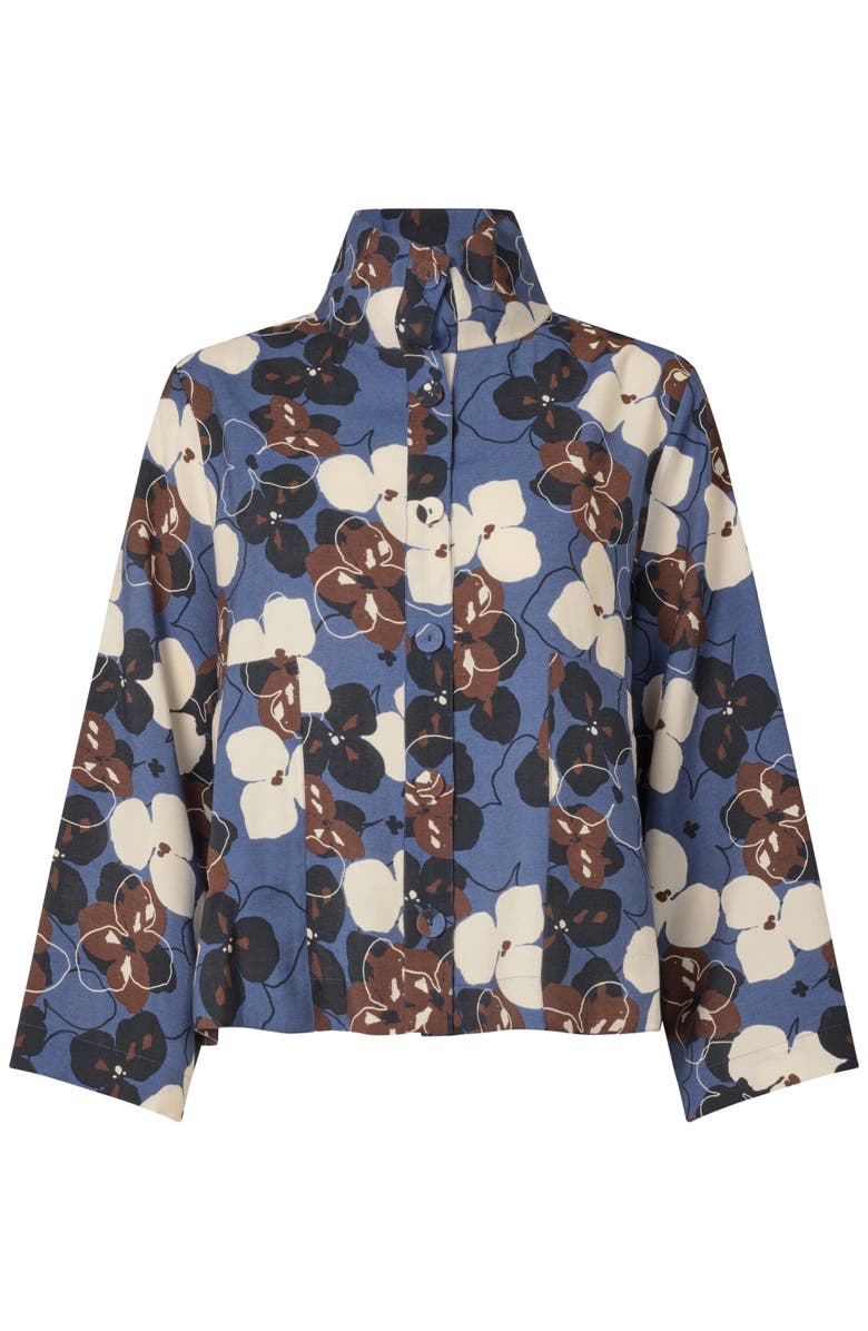 Masai Copenhagen MaJettie Floral Jacket, Alternate, color, Bijou Blue
