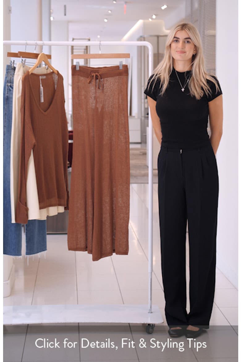Oversize Wide Leg Knit Pants video