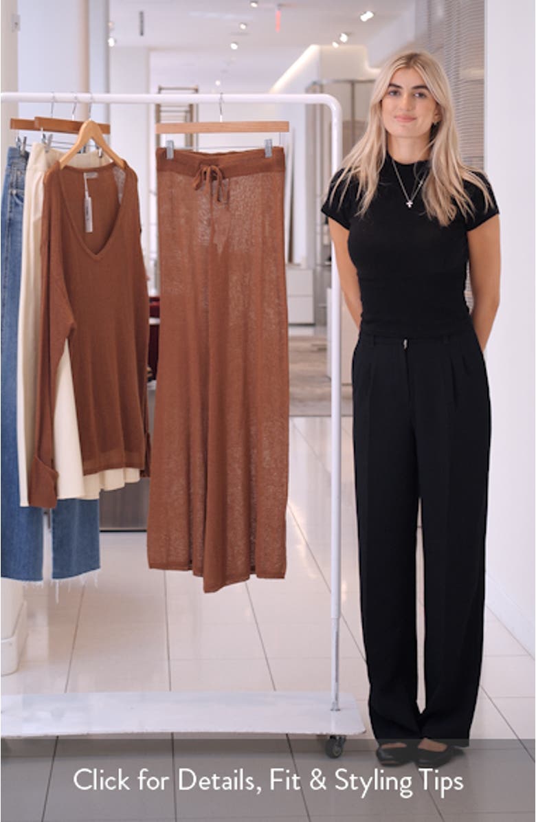 Oversize Wide Leg Knit Pants, sales video thumbnail