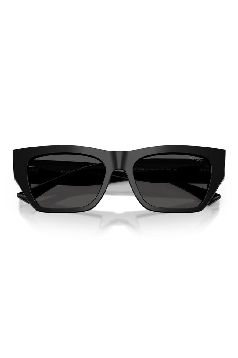 54mm Cat Eye Sunglasses, Alternate, color, BLACK/ DARK GREY