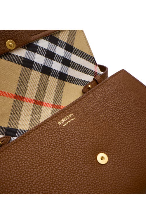 Burberry Cotswolds Leather Wallet On A Strap In Brown