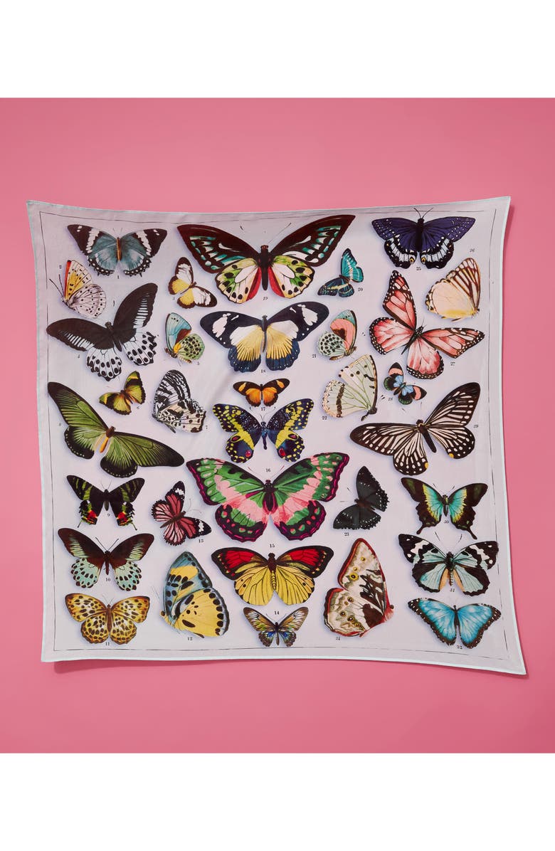 Nordstrom Print Silk Scarf, Alternate, color, 