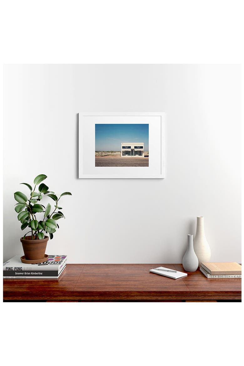 Irony in West Texas Framed Art Print, Alternate, color, WHITE FRAME 18X24