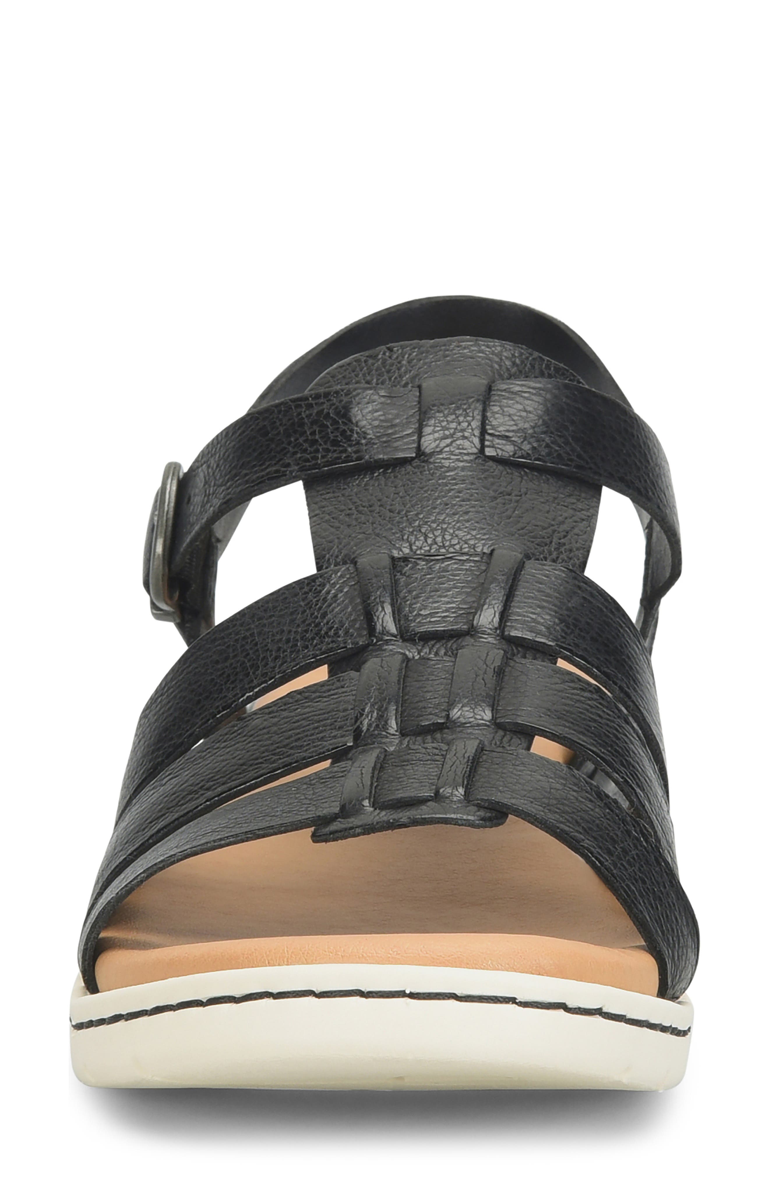 Marni Wedge Sandal, Alternate, color, BLACK LEATHER