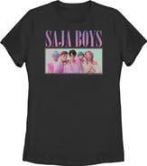 KPop Demon Hunters Women's KPop Demon Hunters Saja Boys Group Shot  Graphic T-Shirt
