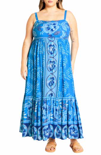 City Chic Eden Print Maxi Sundress