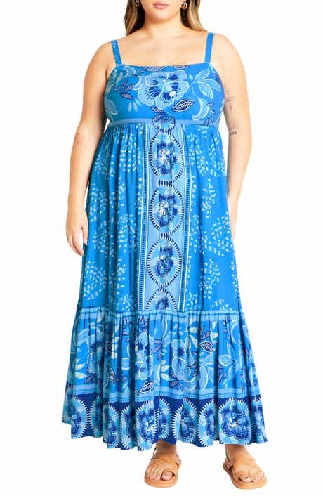 City Chic Eden Print Maxi Sundress