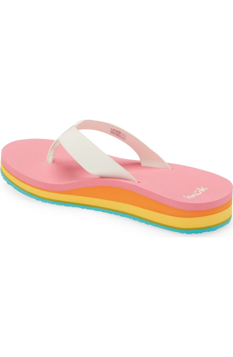 Sanuk Highland Flip Flop, Alternate, color, Rainbow