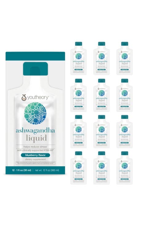 Ashwagandha Liquid Stress Relief Supplement KSM-66 12 Packets