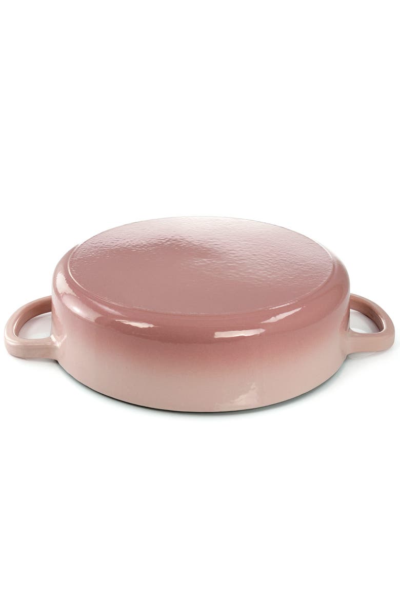 Crock-pot 5 Quart Round Enameled Cast Iron Braiser Pan with Self Basting Lid, Alternate, color, Pink