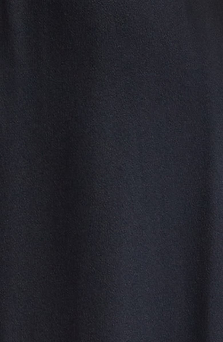 Michael Kors Collection Split Long Sleeve Satin Gown, Alternate, color, Black