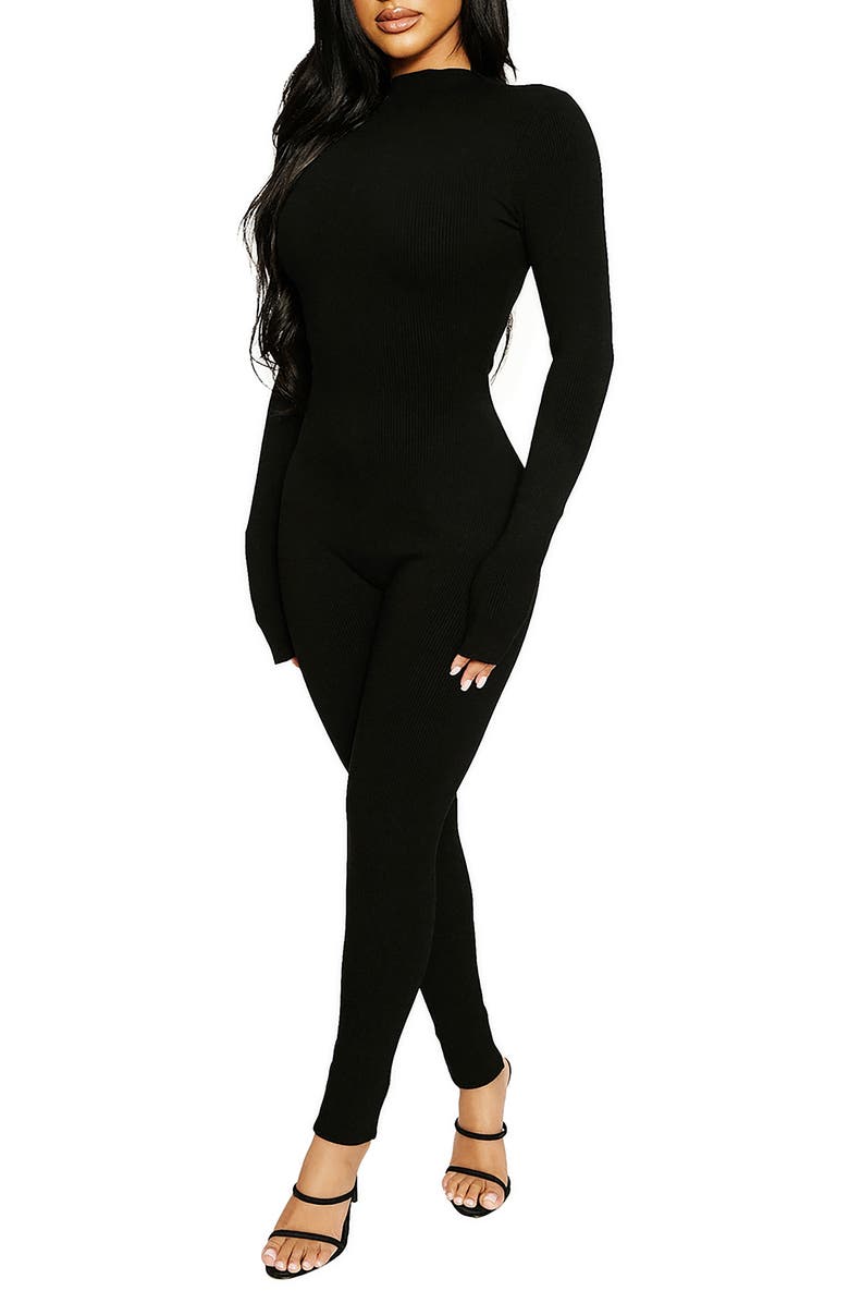 Naked Wardrobe All Body Long Sleeve Jumpsuit, Alternate, color,