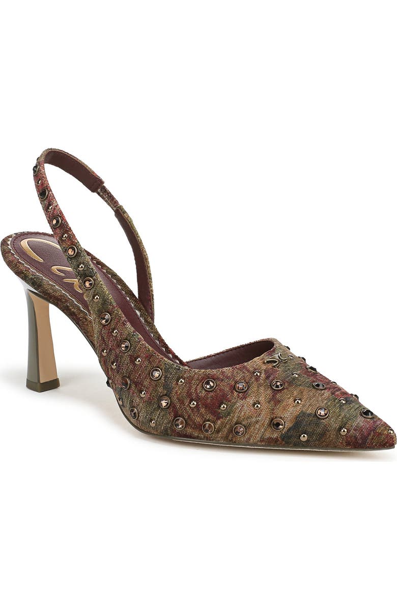 Circus NY by Sam Edelman Tallie Pointed Toe Slingback Pump, Main, color, Golden Pear/ Plum Multi