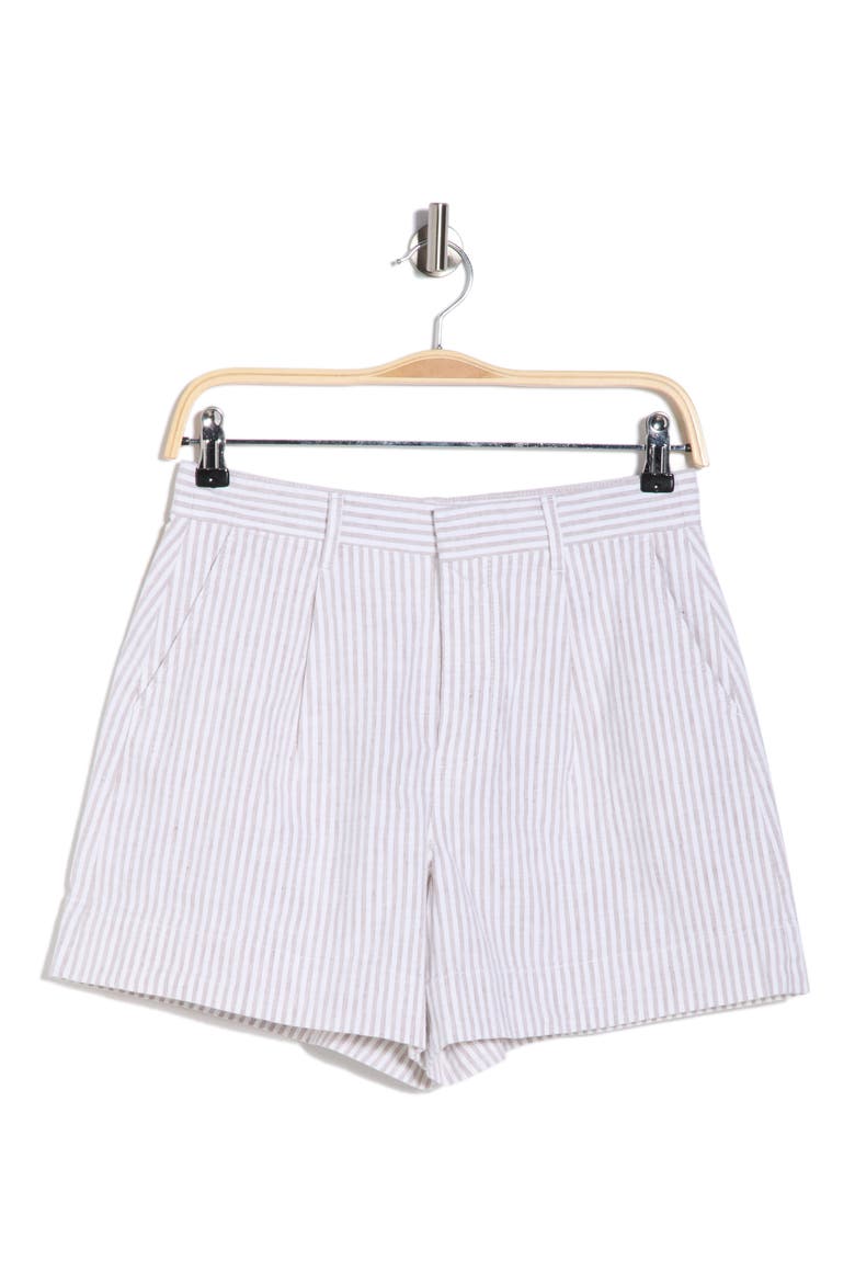 Waterford Stripe Cotton Shorts, Alternate, color, SAND STRIPE