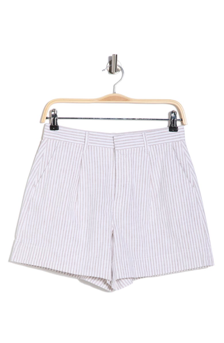 Frank & Eileen Waterford Stripe Cotton Shorts, Main, color, Sand Stripe