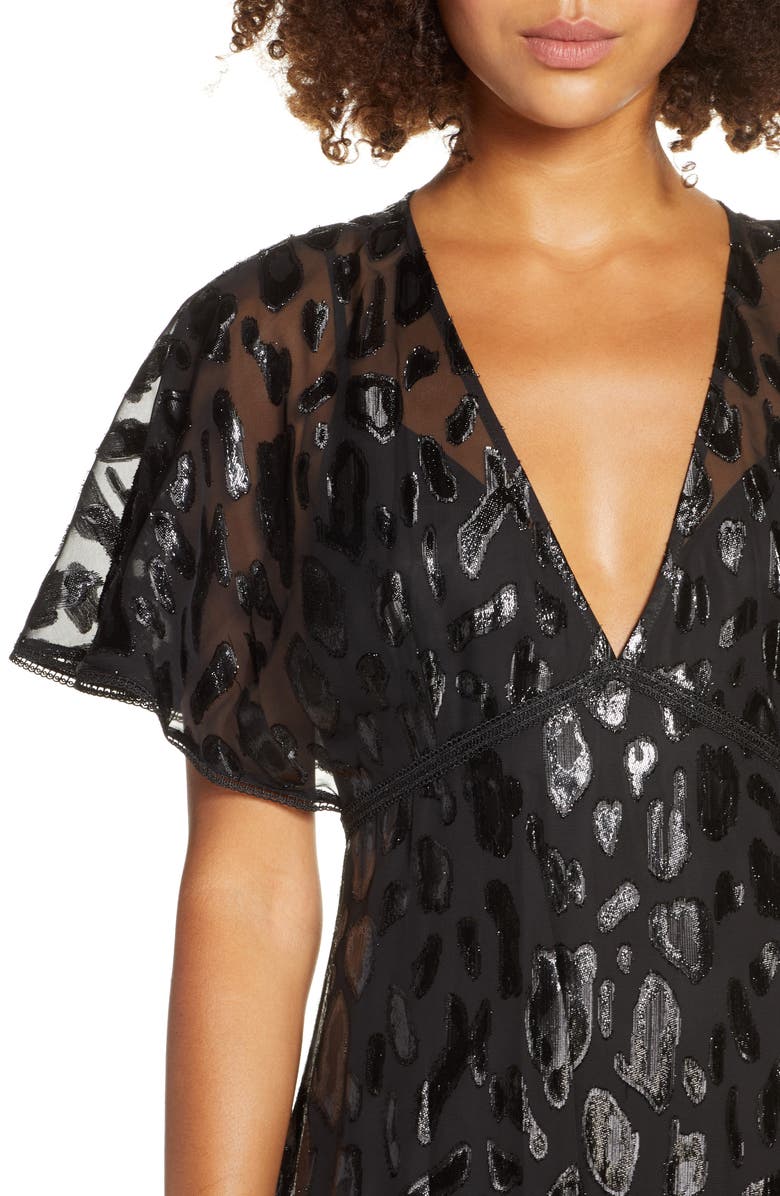 Ever New Animal Jacquard Maxi Dress, Alternate, color, 